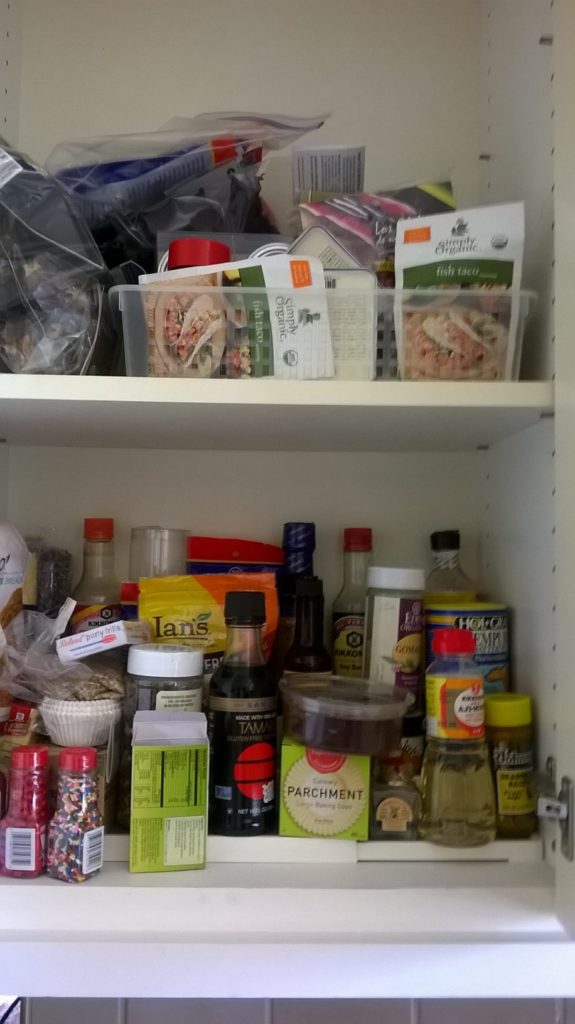 messy kitchen cupboard