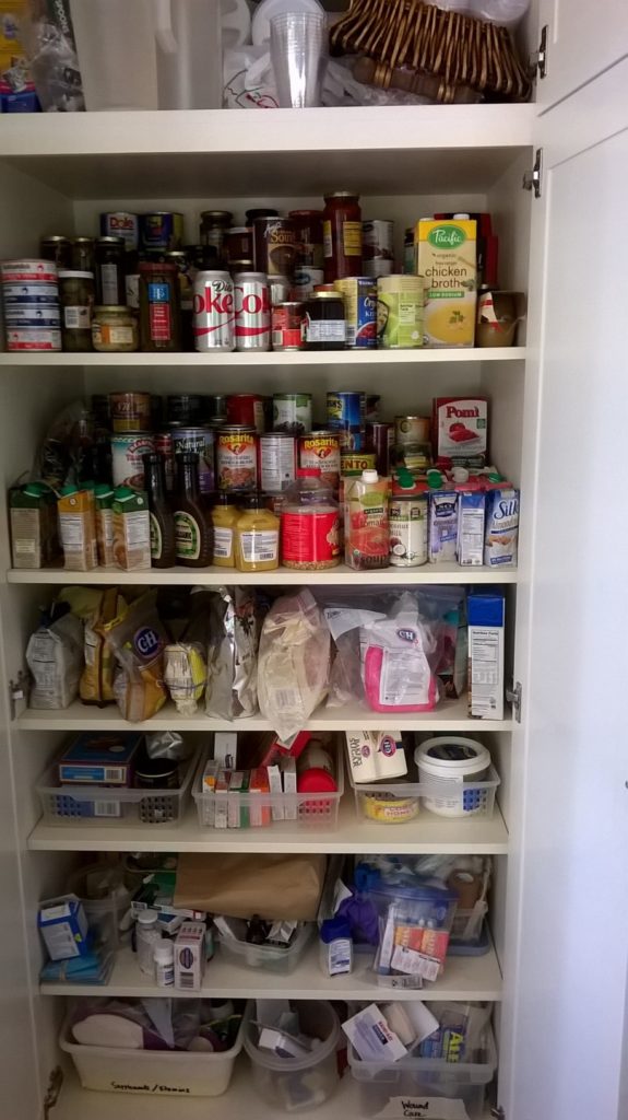 overstuffed kitchen pantry