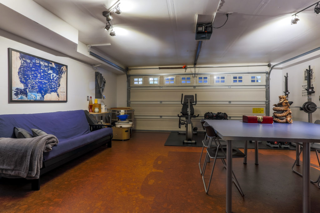 photo of renovated garage into art studio
